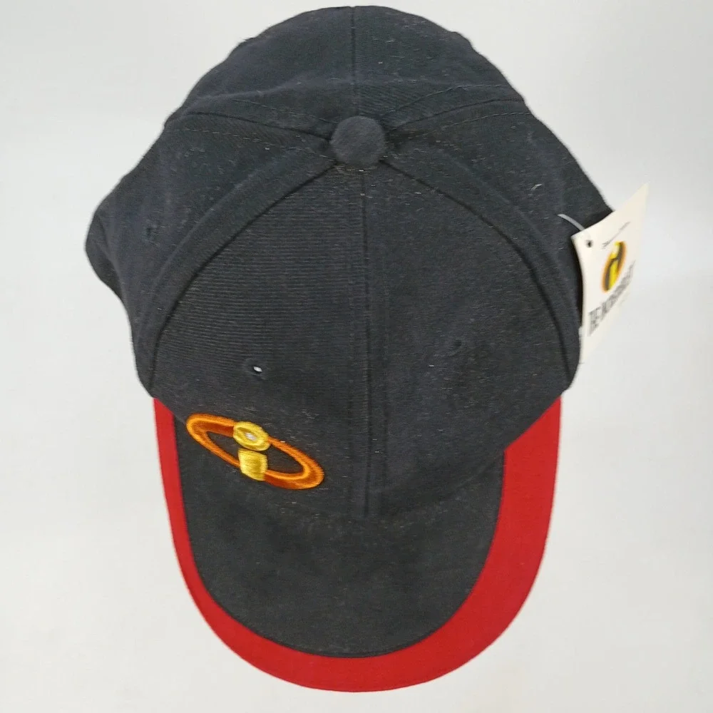 Disney Pixar The Incredibles Promo Baseball Cap Hat Black Red Rim - RARE